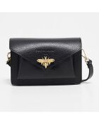 Sac bandoulière en Cuir Roxane noir - 20x12x5.5 cm