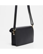 Sac bandoulière en Cuir Roxane noir - 20x12x5.5 cm