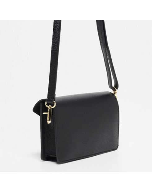 Sac bandoulière en Cuir Roxane noir - 20x12x5.5 cm