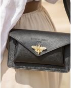 Sac bandoulière en Cuir Roxane noir - 20x12x5.5 cm