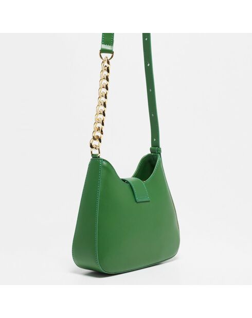 Sac bandoulière en Cuir Hely vert - 24x22x6.5 cm