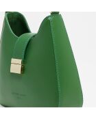 Sac bandoulière en Cuir Hely vert - 24x22x6.5 cm