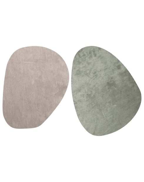 2 Tapis Galet gris - 199x286 cm