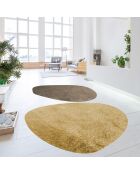 2 Tapis Galet marron/doré - 199x286 cm