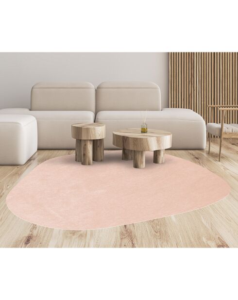 Tapis Galet rose - 65x80 cm