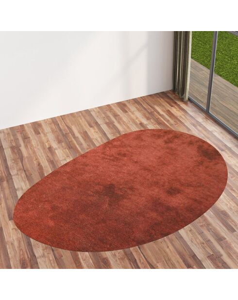 Tapis Galet rouge - 121x134 cm