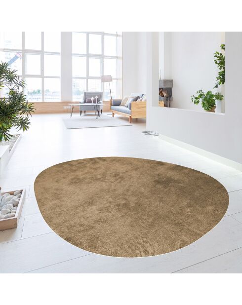 Tapis Galet brun - 66x61 cm