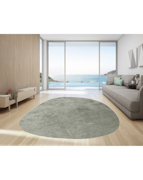 Tapis Galet gris - 136x136 cm