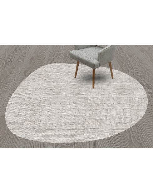 Tapis Galet effet rafia gris - 172x220 cm