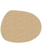 Tapis Galet effet fibre naturelle brun - 90x115 cm
