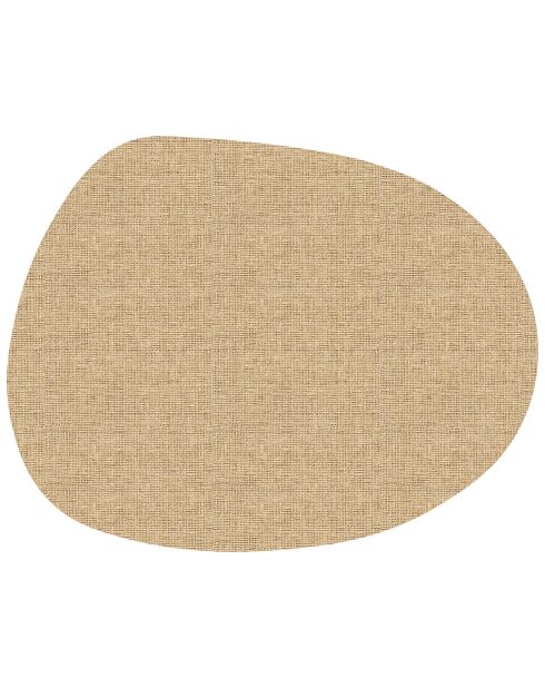Tapis Galet effet fibre naturelle brun - 90x115 cm