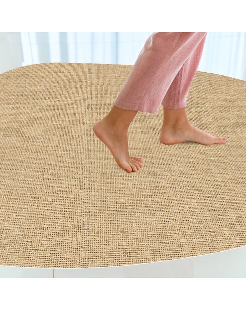 Tapis Galet effet fibre naturelle brun - 90x115 cm
