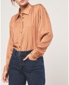 Chemise droite Luka à motifs ocre
