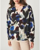 Chemise loose Lola à motifs bleue