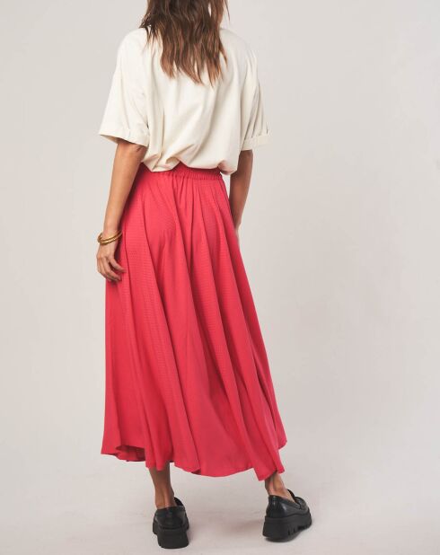 Jupe longue élastique Albane rose