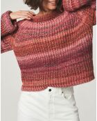 Pull col rond Bastien rose