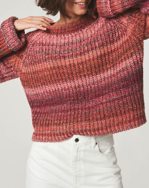 Maglione girocollo rosa Bastien