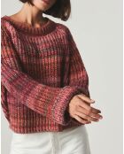 Pull col rond Bastien rose