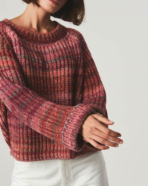 Maglione girocollo rosa Bastien