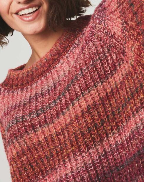 Maglione girocollo rosa Bastien