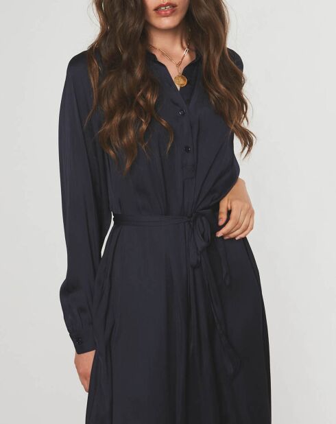 Robe chemise midi Judy marine