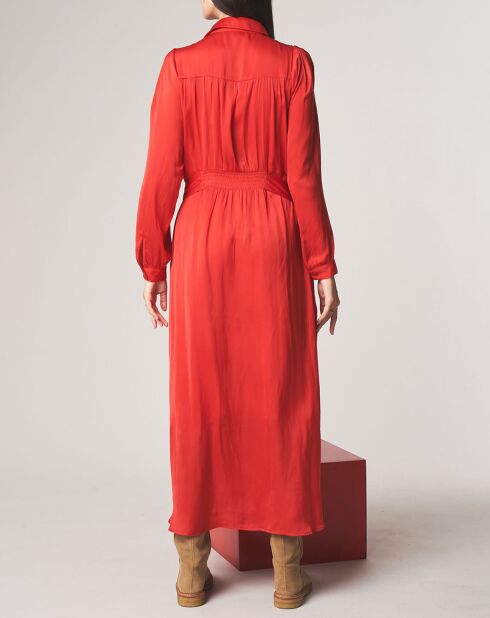 Robe chemise midi Judy rouge