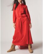 Robe chemise midi Judy rouge