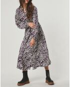 Robe chemise Lena à motifs violette