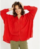 Chemise Oversize Isabelle rouge