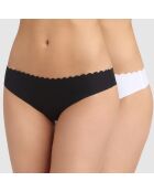 2 Strings Coton Stretch Body Touch Coton noir/blanc