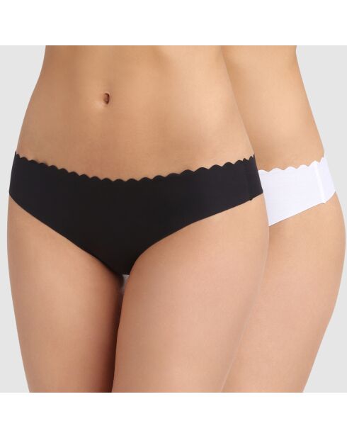 2 Strings Coton Stretch Body Touch Coton noir/blanc