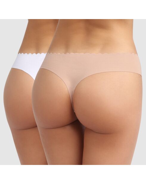 2 Strings Coton Stretch Bew Skin Body Touch Coton new skin/blanc