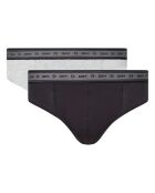 2 Slips Coton Stretch Bio Green by Dim noir/gris perle
