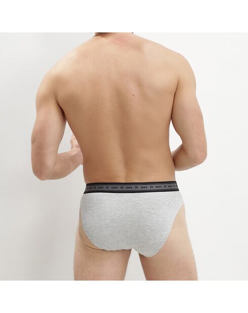 2 Slips Coton Stretch Bio Green by Dim noir/gris perle