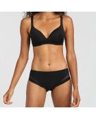 Calzoncillos generosos de microfibra y tul negros