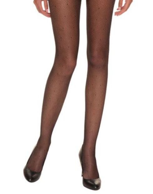 Collant Sexy Resille Plumetis noir