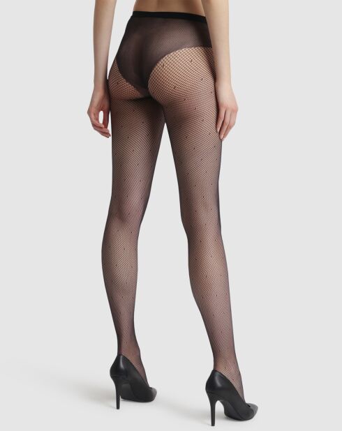 Collant Sexy Resille Plumetis noir