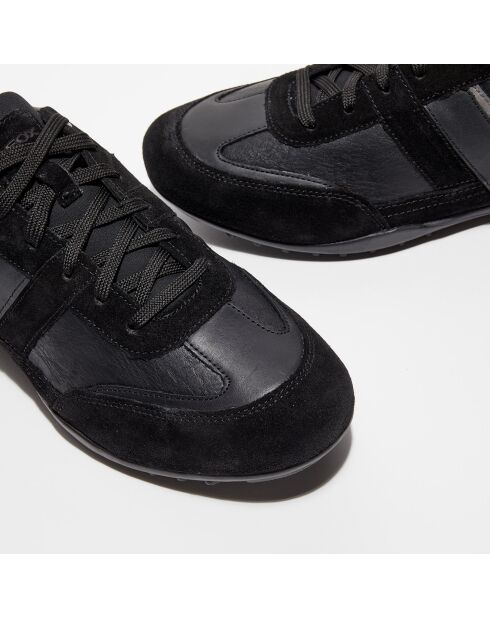 Baskets en Cuir Wells noires