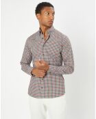 Chemise Slim Fit à carreaux vichy multicolore