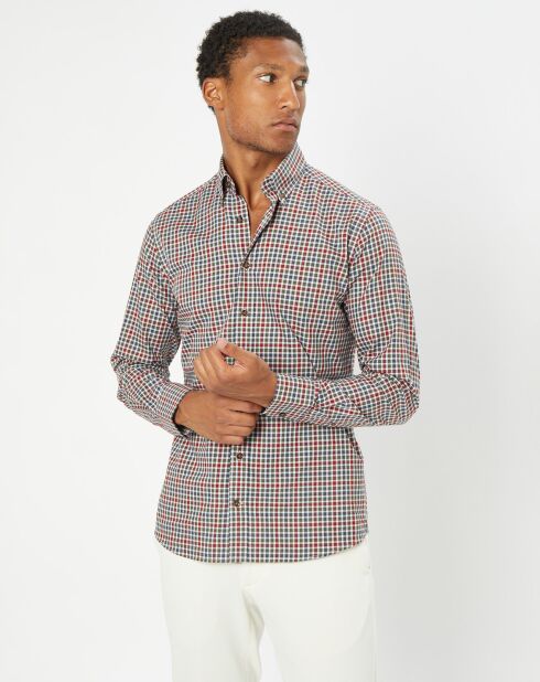 Chemise Slim Fit à carreaux vichy multicolore