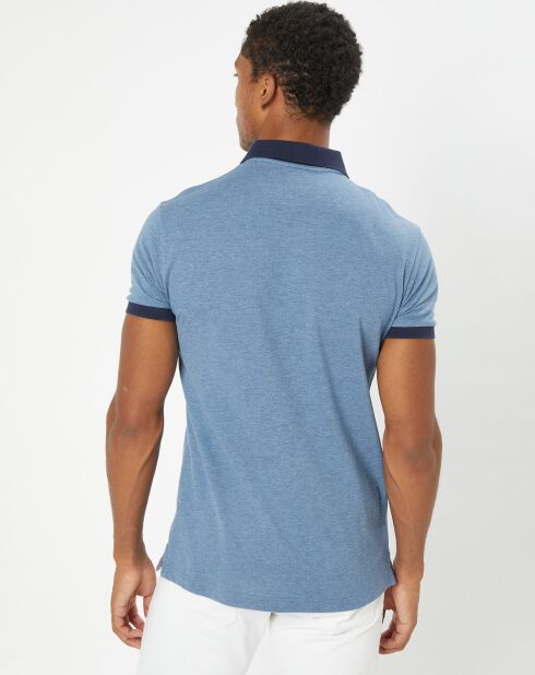 Polo Classic Fit Détail Col bleu chiné