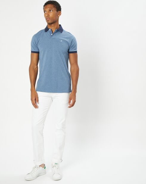 Polo Classic Fit Détail Col bleu chiné