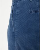 Pantalon Chino  Slim en Velours côtelé bleu