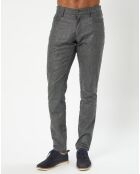 Pantalon en Laine mélangée Flanelle moulinée gris