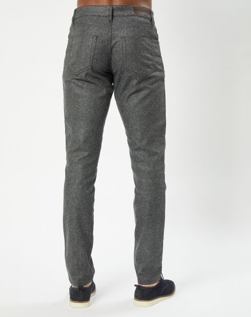 Pantalon en Laine mélangée Flanelle moulinée gris