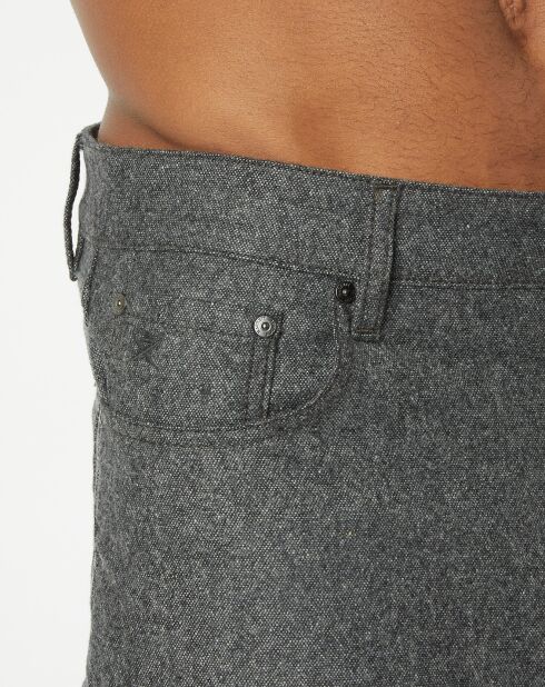 Pantalon en Laine mélangée Flanelle moulinée gris