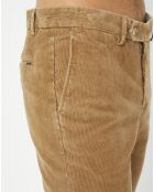 Pantalon Chino Slim en Velours côtelé beige moyen