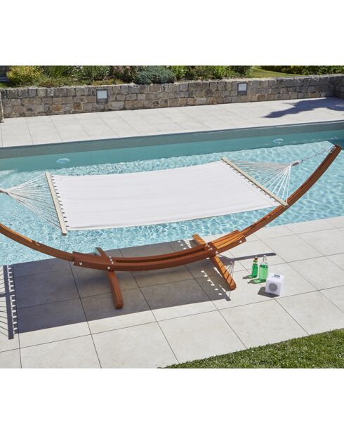 Hamac sur pied Cuzco blanc - 310x85x110 cm