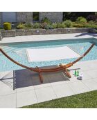 Hamac sur pied Cuzco blanc - 310x85x110 cm