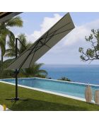Parasol déporté 3x3m Sunking lin